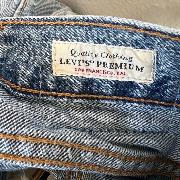 Levi’s 501 Original Light Wash Distressed Cutoff Denim Button Shorts Women Sz 25 - Picture 11 of 13